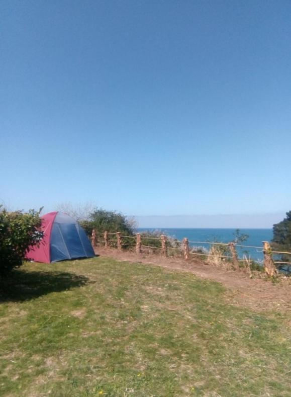 Hotel Air de camping car, caravane, tente emplacement nu avec électricité petit camping à Plestin-les-Grèves Extérieur photo